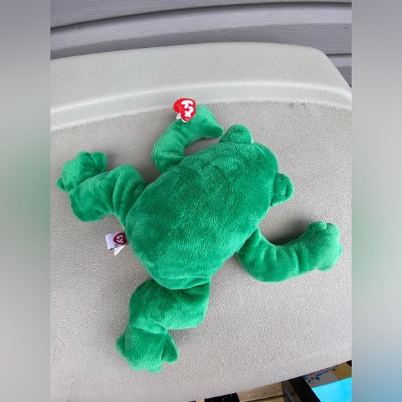 Ty Classic Bayou the Frog 13” Plush Stuffed Animal Toy Croaking Rattle 2003 - Picture 7 of 11